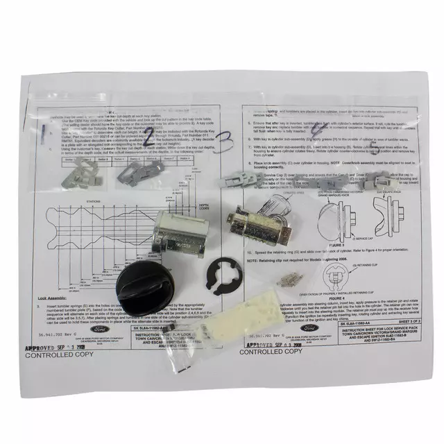 5W1Z11582BA - Steering: Ignition Cylinder for Ford: Crown Victoria | Lincoln: Town Car | Mercury: Grand Marquis Image