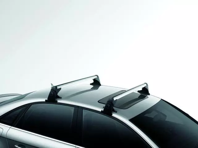2009-2016 Audi Base Roof Racks Carrier Bars Silver & Black A4 Quattro S4 - Audi (8K5-071-126-B)