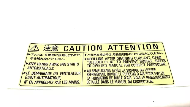 Caution Label - Subaru (91551AA041)