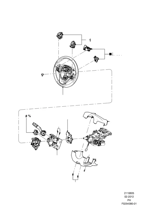 DG1Z3600BA - Steering: Steering Wheel for Ford Image