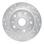 63180017L - : DFC Brake Rotor - Drilled and Slotted - Silver for DYNAMIC FRICTION Image