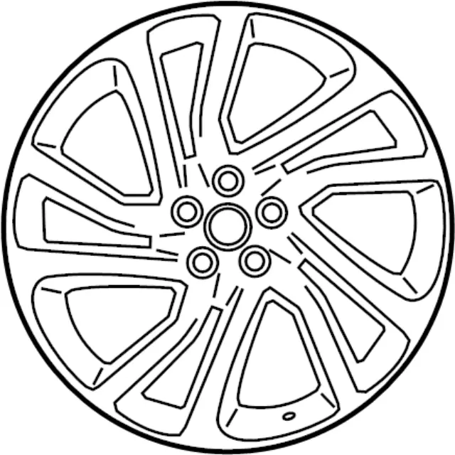 Alloy Wheel, 20" Style 5011, 5 Split-Spoke - Land-Rover (LR142066)