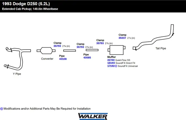 17192 - Exhaust: SoundFX Universal Universal Exhaust Muffler 2.75" Inlet (ID) 2.5" Outlet (ID) for Walker Exhaust Image