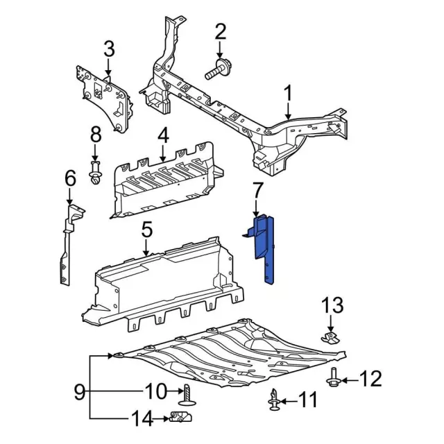 LJ9Z8311C - Body: End Cap Deflect for Ford: Mustang Mach-E Image