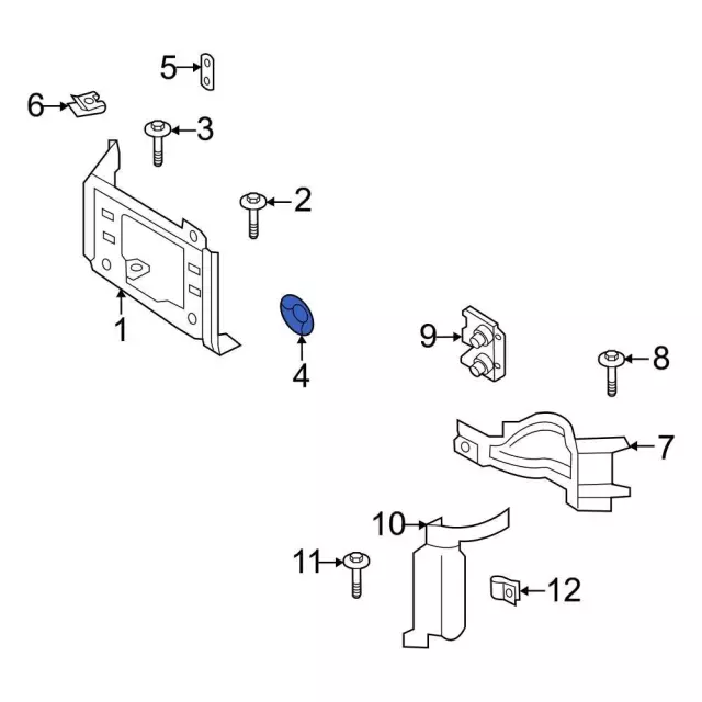 W701110S442 - : Mount Plate Clip for Ford Image