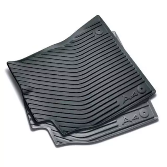 8K0061511041 - Interior: All Weather Floor Mats - Rear - Black for Audi: A4 Quattro, allroad, S4 Image