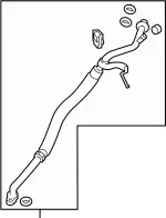 924801MC0D - HVAC: Front Suction Hose for INFINITI: M56, Q70, Q70L Image