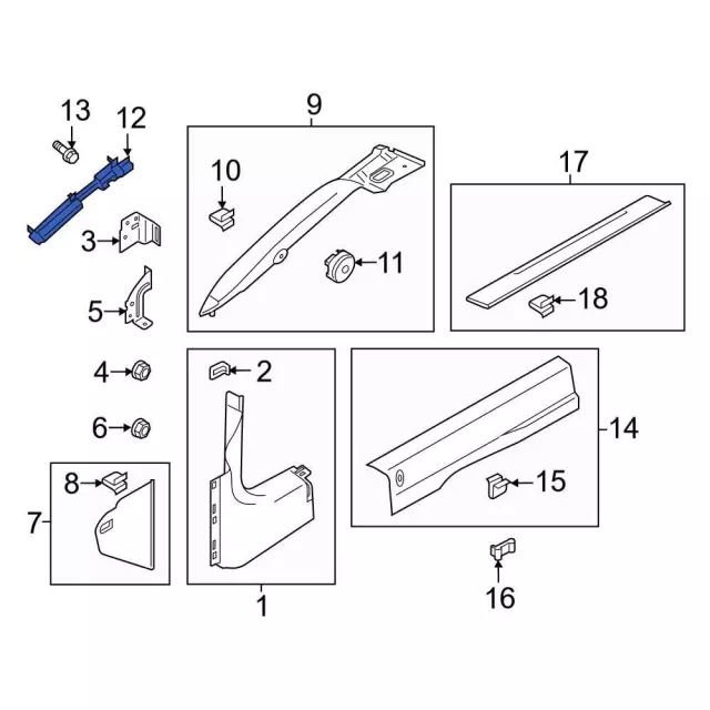 Radio Speaker Bracket - Ford (FR3Z-63026A52-A)