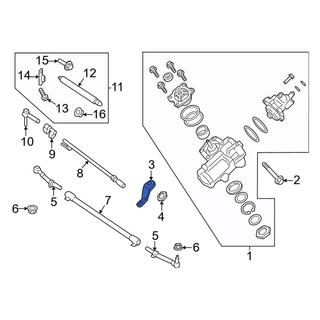 PC3Z3590E - : Pitman Arm for Ford: F-250 Super Duty, F-350 Super Duty Image