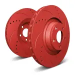 F541114R - : SP Performance, Rotors, Drilled &amp; Slotted, Red Zinc Coated, Set for SP Performance Image