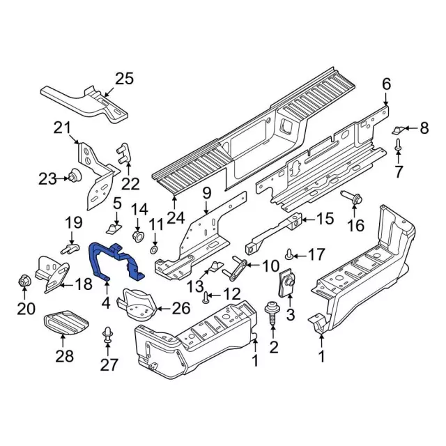 PC3Z17795A - Body: Support Bracket for Ford: F-250 Super Duty, F-350 Super Duty, F-450 Super Duty Image