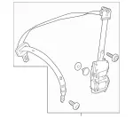 25386031008R93 - Electrical: Seat Belt Assembly for Mercedes-Benz Image