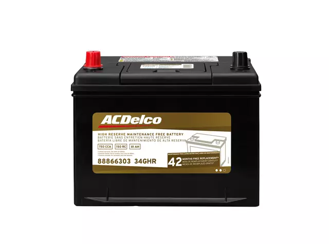 34GHR - Electrical: ACDelcoâ„¢ Vehicle Battery for Buick: LaCrosse | Chevrolet: Impala, Impala Limited Image