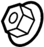 N50215DA1B - Body: Motor &amp; Linkage Nut for Infiniti Image