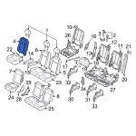 LK4Z9966600LA - Body: Seat Back Cover for Ford: Transit-150, Transit-250, Transit-350, Transit-350 HD Image