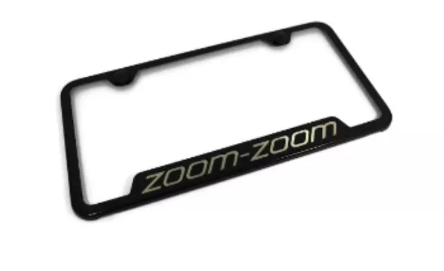 83Z36 - Exterior: License Plate Frame, Zoom-Zoom Logo for Mazda: 2, 3, 5, 6, CX-3, CX-5, CX-7, CX-9, MPV, MX-5 Miata, RX-8, Tribute Image
