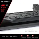 460B - : 4" Oval Hitch Step - Black for Go Rhino Image