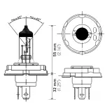 H4P45TTB - : BULB H4 12V 60/55W P45t              8GJ for Hella Image