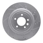 63111026R - : DFC Brake Rotor - Drilled and Slotted - Silver for DYNAMIC FRICTION Image