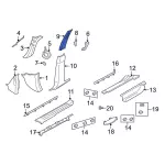 7L1Z7824346AD - Body: Upper Center Pillar Trim for Ford: Expedition | Lincoln: Navigator Image