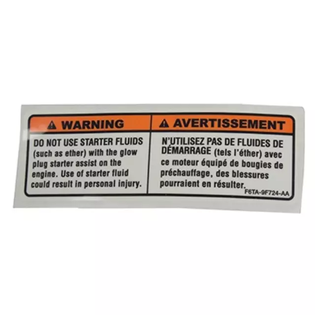 F6TZ9F724A - Body: Label for Ford: F-250 Super Duty, F-350 Super Duty, F-450 Super Duty Image