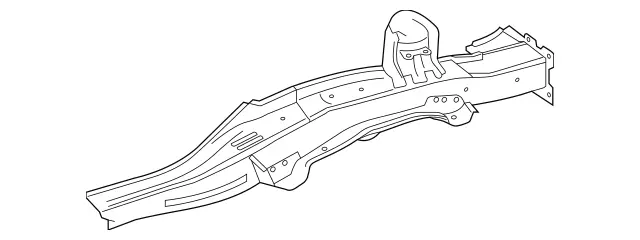 1666100201 - Substructure: Longitudinal Member for Mercedes-Benz: GLE300d, GLE350, GLE400, GLE43 AMG, GLE450 AMG, GLE550e, GLE63 AMG, GLE63 AMG S, ML250, ML350, ML400, ML550, ML63 AMG Image image