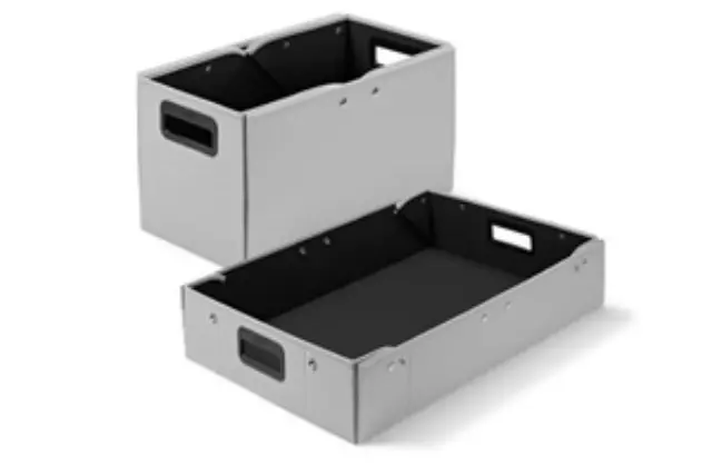 1S0061104BZ37 - Interior: 3 In 1 Cargo Liner Box - Green Piping for Volkswagen: Beetle, CC, e-Golf, Eos, Golf, Golf SportWagen, GTI, Jetta, Passat, Tiguan, Touareg Image