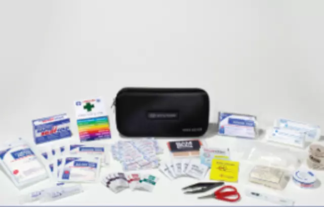 J0F73AU00018 - Interior: First Aid Kit for Hyundai: Accent, Azera, Elantra, Equus, Genesis, Genesis Coupe, Ioniq, Santa Fe, Santa Fe Sport, Santa Fe XL, Sonata, Tucson, Veloster, Veracruz Image