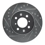 63176018L - : DFC Brake Rotor - Drilled and Slotted - Silver for DYNAMIC FRICTION Image