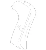 2169103416 - Driver Seat: Padding, Frt. Seat Backr for Mercedes-Benz: CL550, CL600 Image