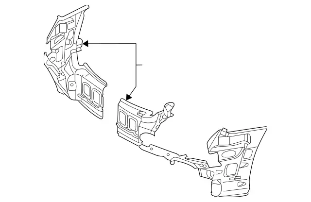 2098850465 - Body: Cover Support for Mercedes-Benz Image