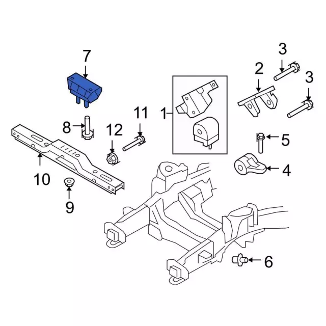 7L1Z6068BF - Engine: Trans Mount for Ford: Expedition | Lincoln: Navigator Image