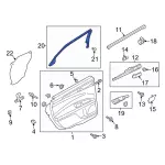 KS7Z5400014AC - Body: Window Molding for Ford: Fusion, Police Responder Hybrid, SSV Plug-In Hybrid Image