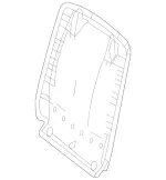 16691000037M64 - Body: Seat Back Panel for Mercedes-Benz Image
