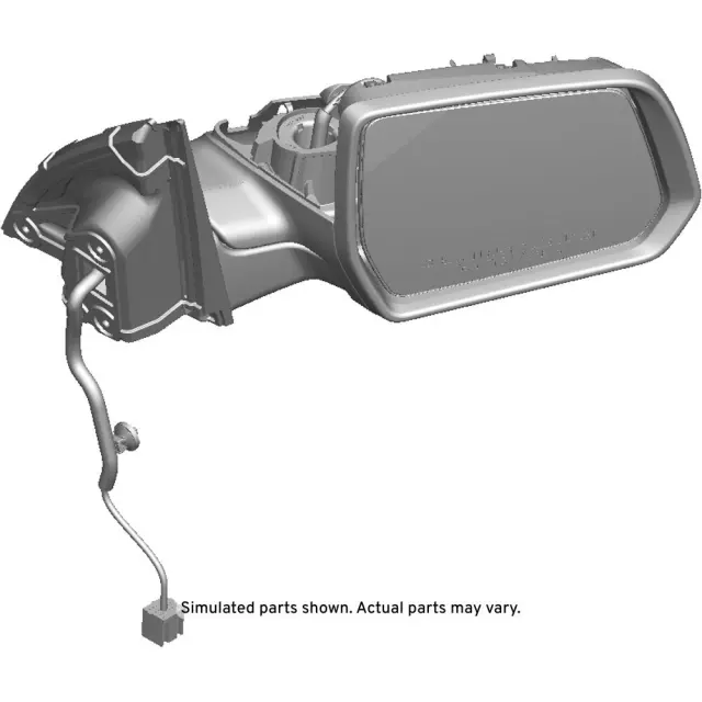 Black Passenger Side Outside Rear-view Mirror - GM (85535683)