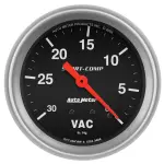 3484 - : GAUGE, VACUUM, 2 5/8", 30INHG, MECHANICAL, SPORT-COMP for AutoMeter Image