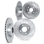 700427027 - : DFC Brake Rotors - Drilled &amp; Slotted - Silver for DYNAMIC FRICTION Image
