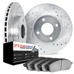 860274006 - : DFC Rotors-Drilled and Slotted-Black with EURO 5000 Ceramic Brake Pads for DYNAMIC FRICTION Image