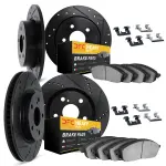 821454026 - : DFC Brake Rotor - Drilled &amp; Slotted - Black- HD Brake Pad - Hardware for DYNAMIC FRICTION Image