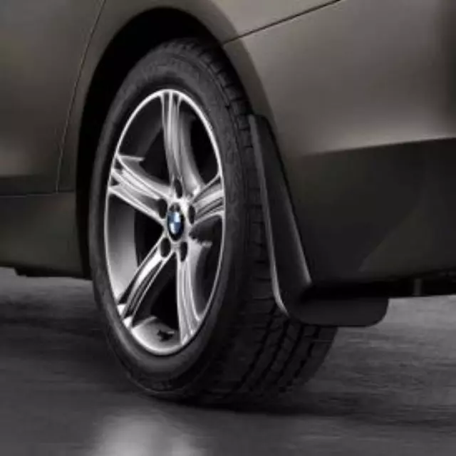82162218983 - : Mud Flaps - Front - (Sedan And Sports Wagon) for BMW: 320i, 320i xDrive, 328d, 328d xDrive, 328i, 328i xDrive, 330e, 330i, 330i xDrive, 335i, 335i xDrive, 340i, 340i xDrive, ActiveHybrid 3, M3 Image