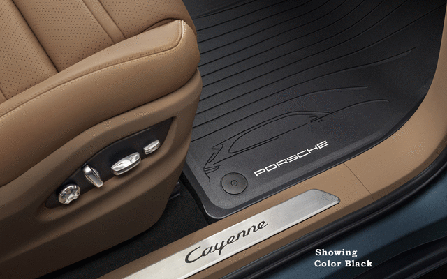 9Y00448011E0 - Interior: All-Weather Floor Mats - Black for Porsche: Cayenne Image