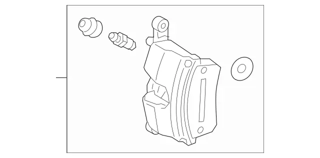 2474214500 - Brakes: Piston Housing for Mercedes-Benz: 180A, 180b, 220a, A220, CLA250, CLA35 AMG, CLA45 AMG, CLA45 AMG S, GLA250, GLA35 AMG, GLA45 AMG, GLB250, GLB35 AMG Image image