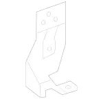 4638804101 - Bumper/Fender/Hood: Bumper Lateral Support for Mercedes-Benz Image