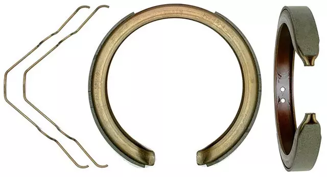 89034000 - Unclassified: Bonded Rear Drum In-Hat Parking Brake Shoe Set for GM Image
