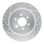 63140014L - : DFC Brake Rotor - Drilled and Slotted - Silver for DYNAMIC FRICTION Image