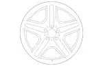 4634012302 - : Wheel Alloy 18 5-Spoke for Mercedes-Benz: G55 AMG, G550, G63 AMG Image