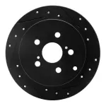 63376069R - : DFC Brake Rotor - Drilled and Slotted - Black for DYNAMIC FRICTION Image
