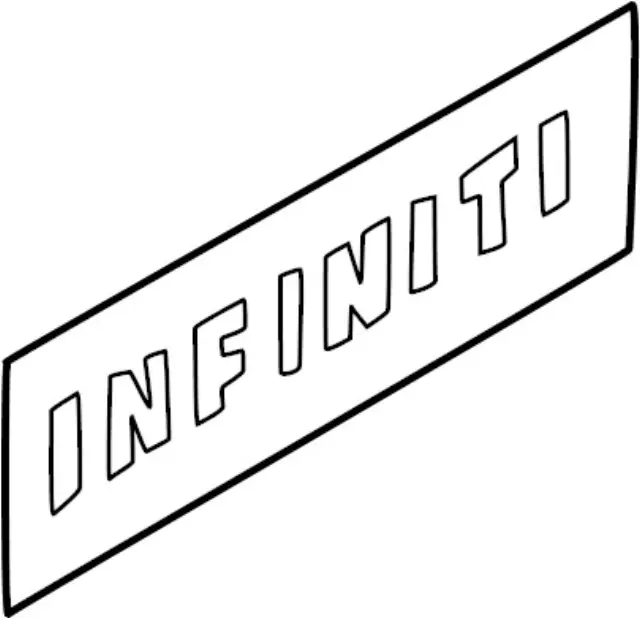 908911W312 - Body: Nameplate for INFINITI: QX4 Image