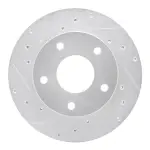 63147014L - : DFC Brake Rotor - Drilled and Slotted - Silver for DYNAMIC FRICTION Image
