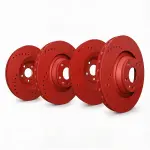 KTFRRCR001684 - : SP Performance, Rotors, Cross-Drilled, Red Zinc Coated, Kit for SP Performance Image